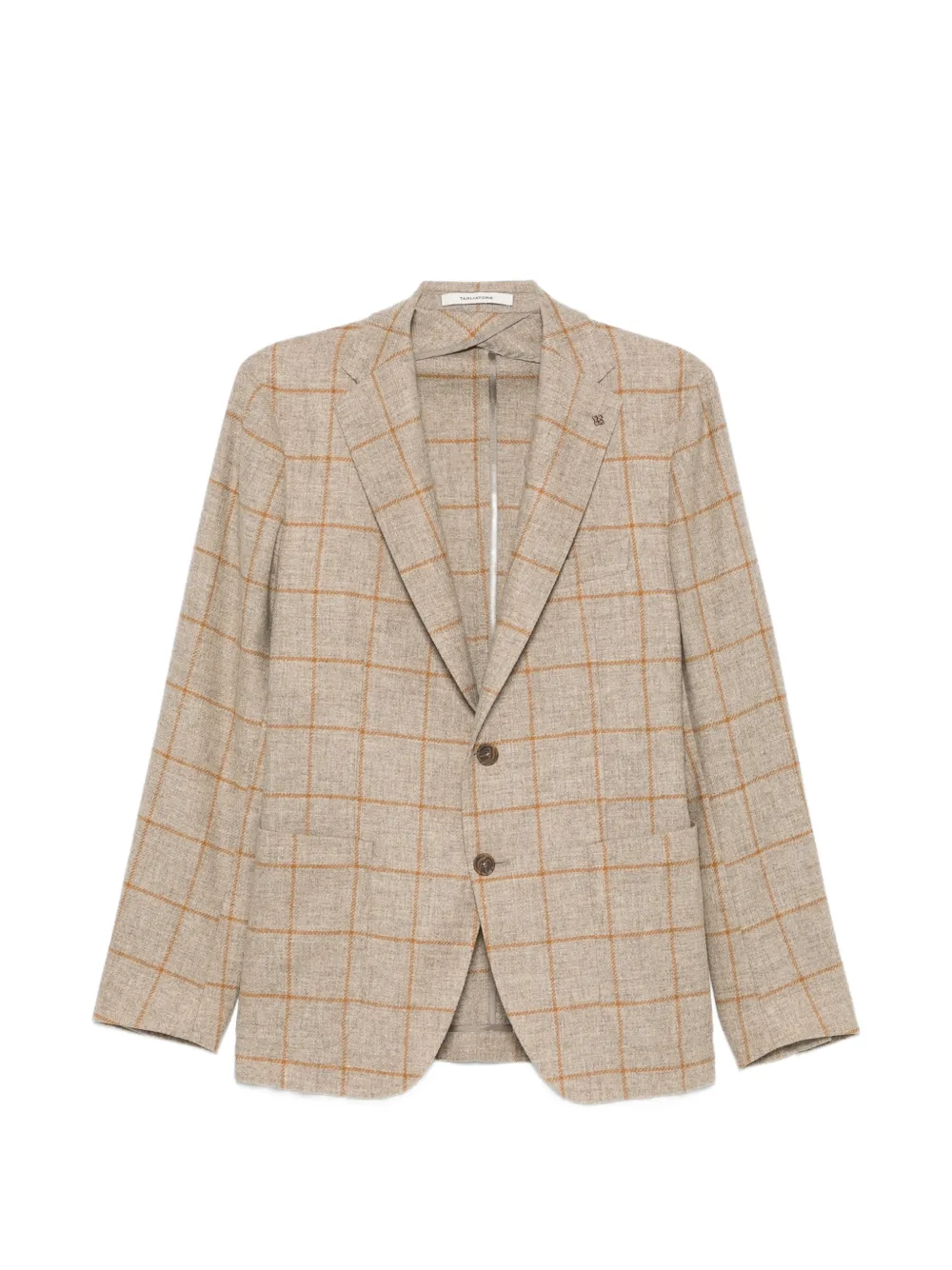 Tagliatore check-pattern notched-lapel jacket - Toni neutri