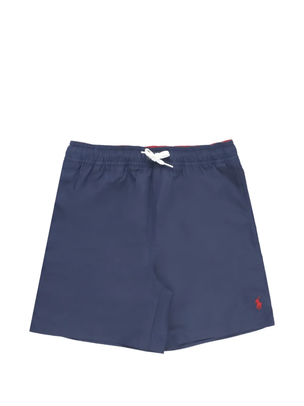 POLO RALPH LAUREN KIDS logo-embroidered drawstring swim shorts - Blu