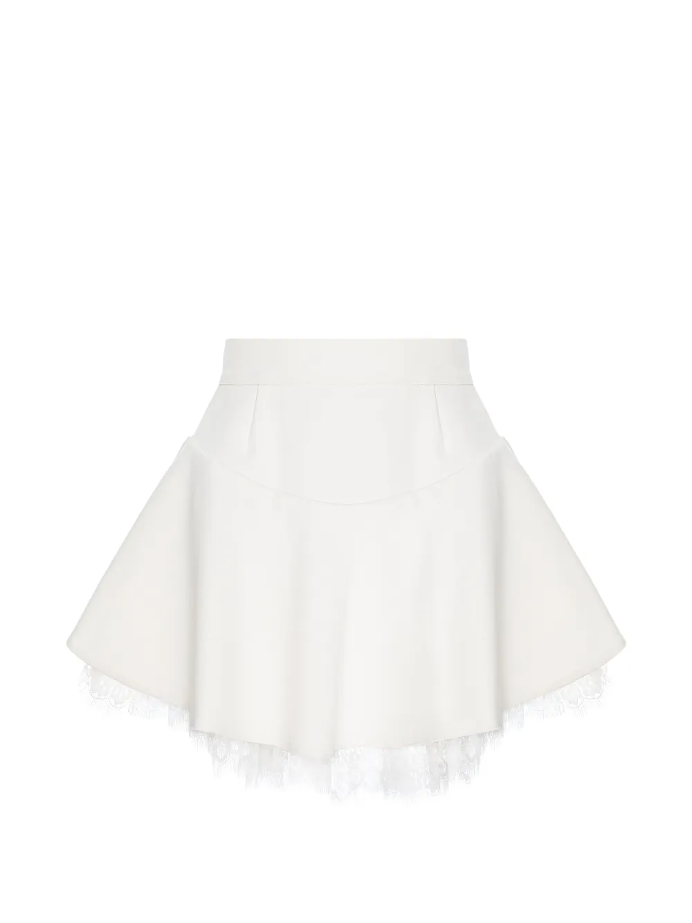 HAMZA Swan V2 lace-trim skirt - Weiß