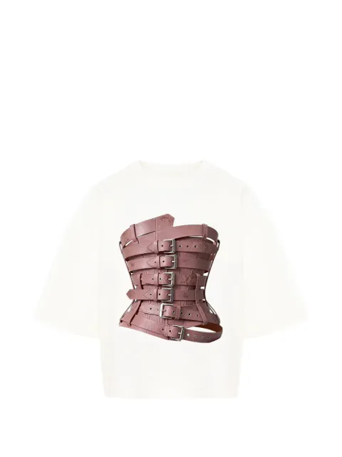 HAMZA corset-print short-sleeve T-shirt