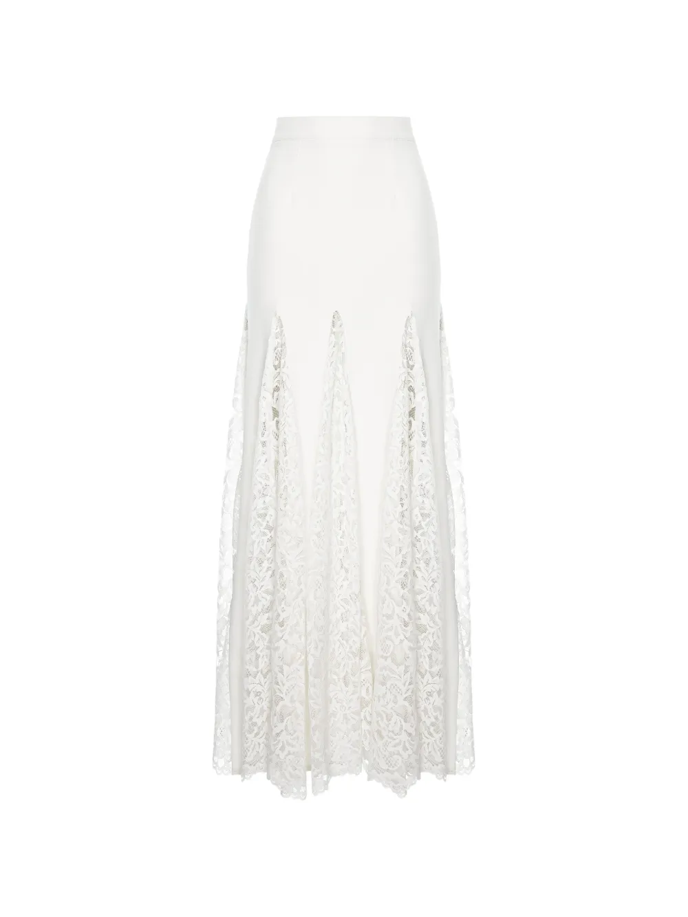 HAMZA Snowflake V2 lace-insert maxi skirt - Weiß