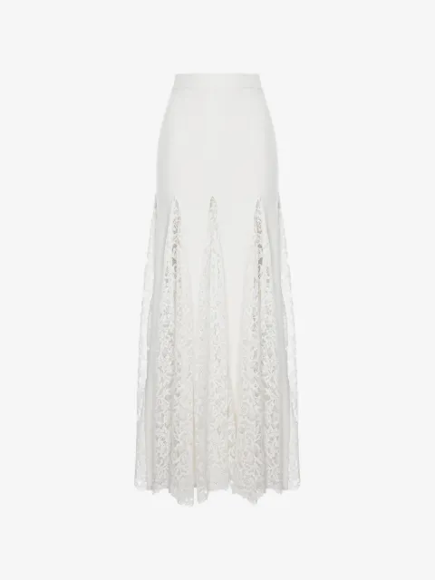 HAMZA Snowflake V2 lace-insert maxi skirt