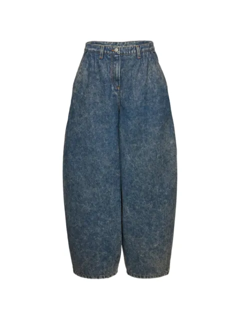 Magda Butrym acid-wash pleated jeans