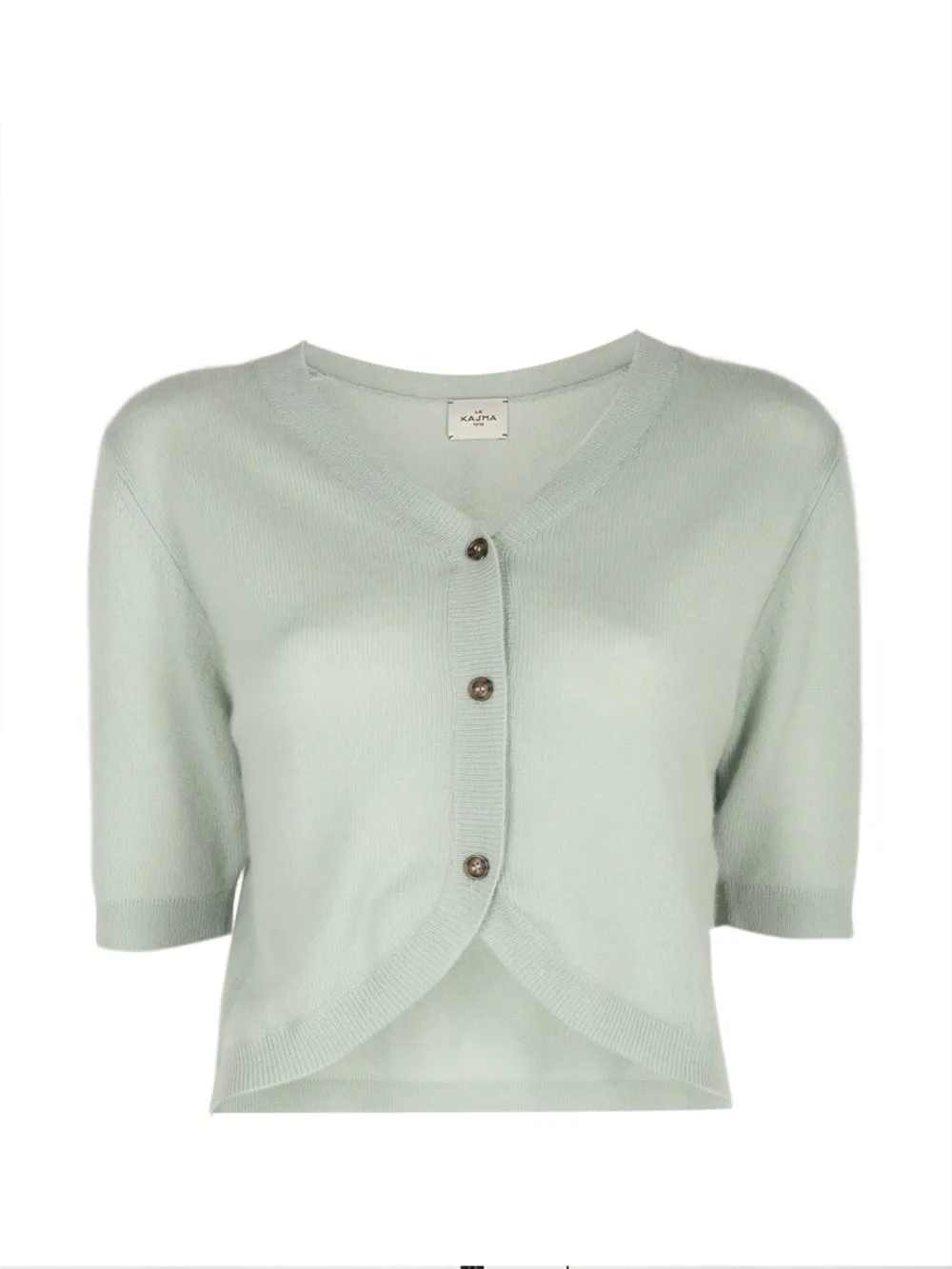 Le Kasha Fano cropped short-sleeve cardigan - Grün