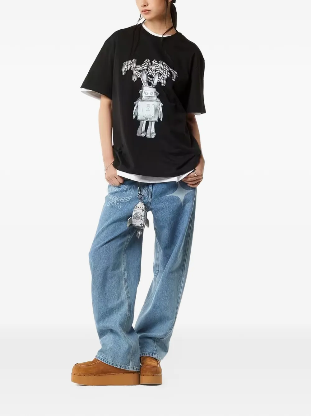 MCM Planet Rabot T-shirt Zwart