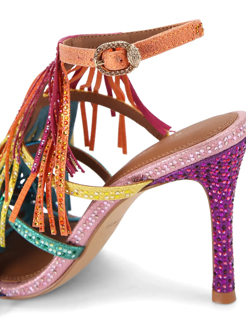 Kurt Geiger London Sandalen verfraaid met kristallen en franje Roze