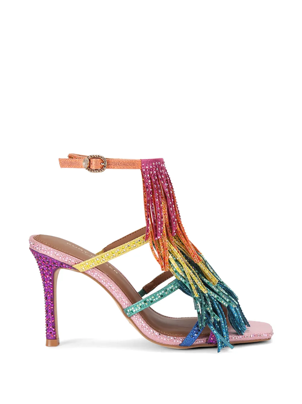 Kurt Geiger London Sandalen verfraaid met kristallen en franje Roze