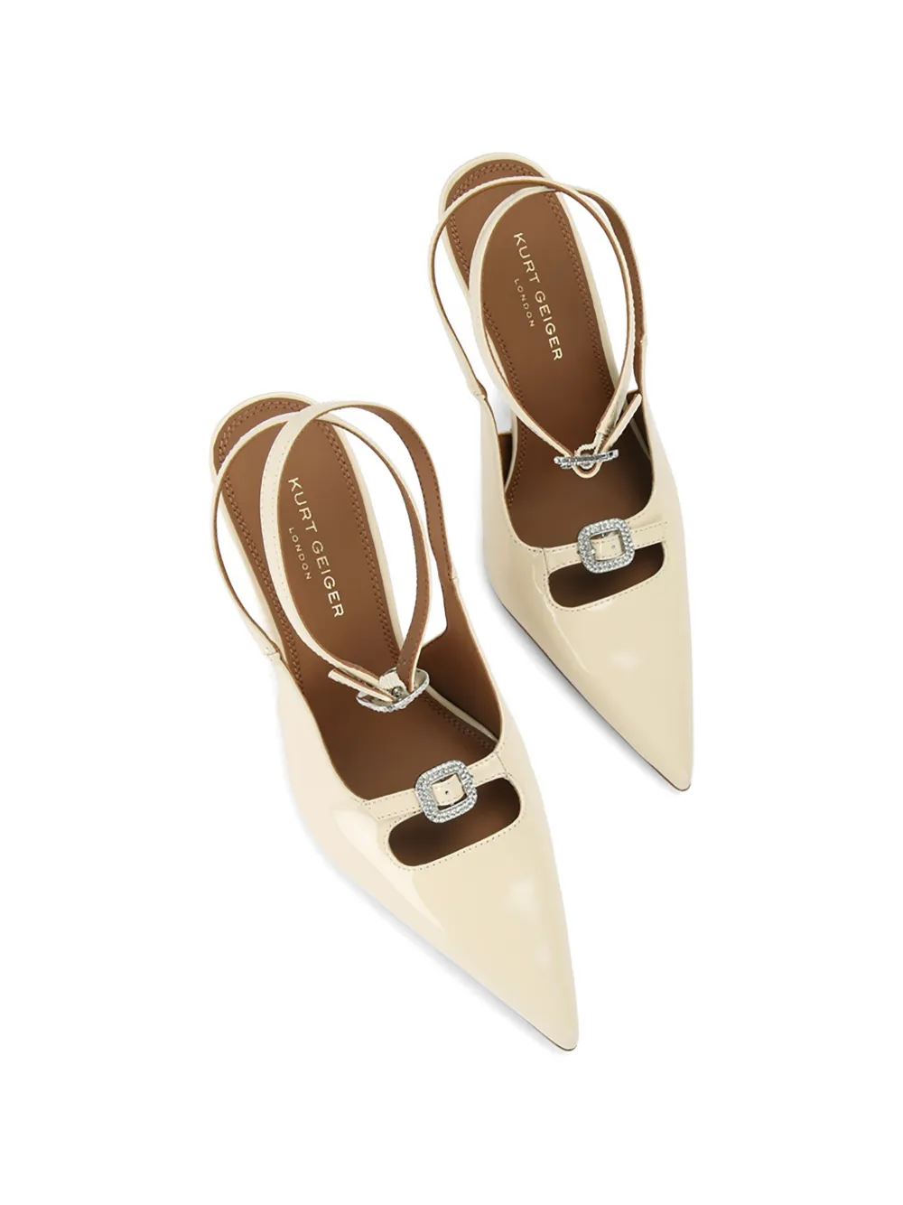 Kurt Geiger London Pumps verfraaid met kristallen en gespsluiting Beige