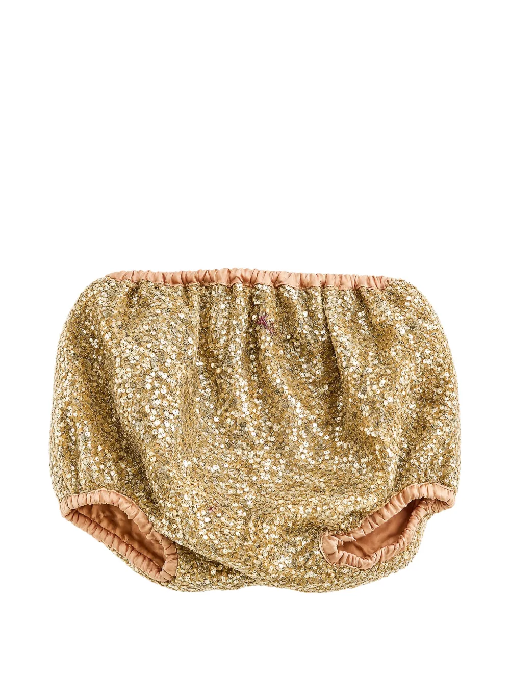 JESURUM BABY Shorts verfraaid met pailletten en bloemenpatch Goud