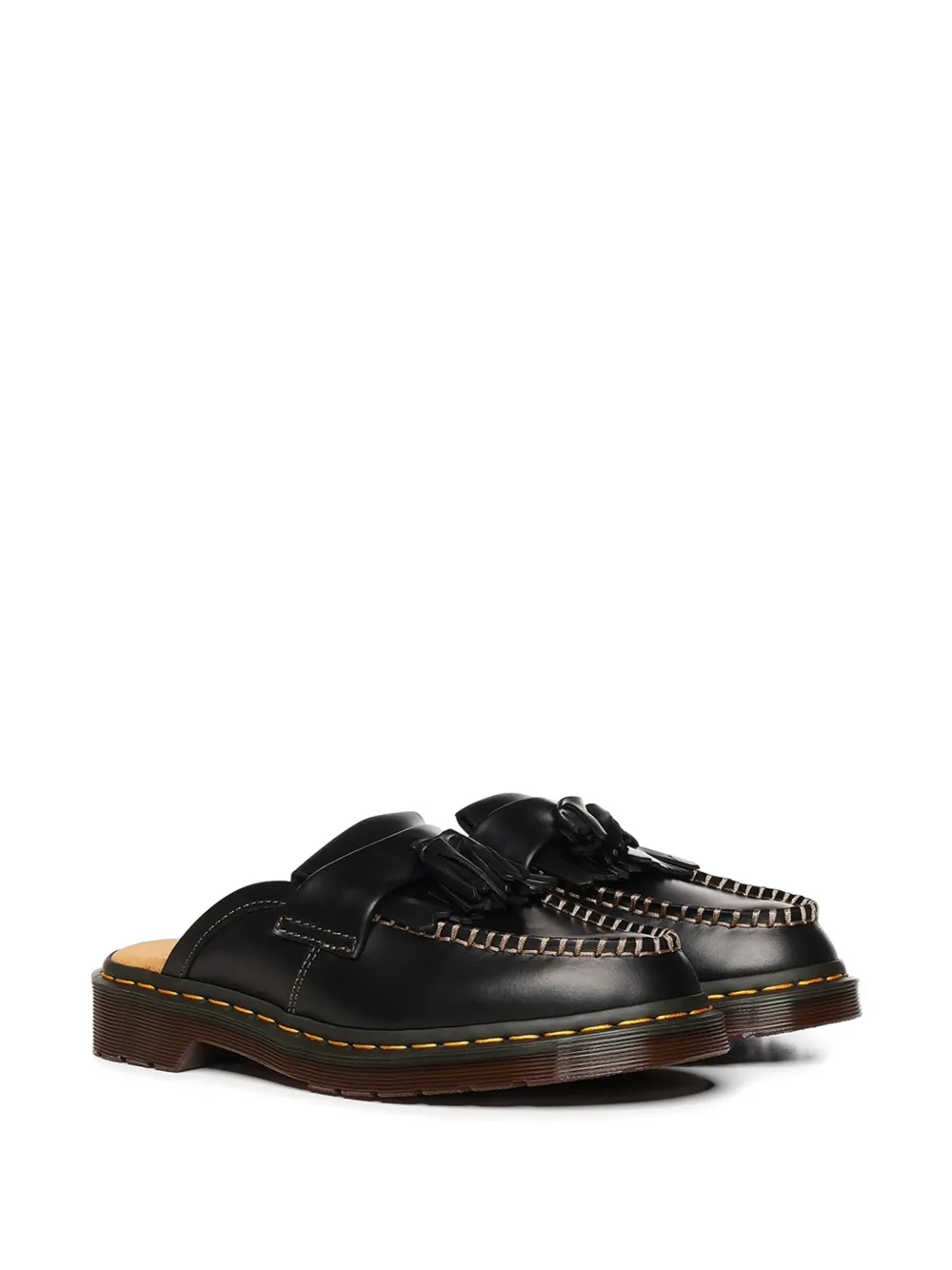 Dr. Martens Adrian tassel-detail whipstitch mules Zwart