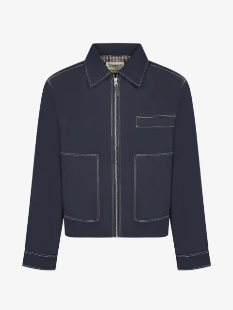 Carrer contrast-stitch zip-up jacket