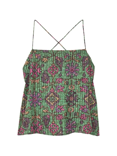 Ba&Sh Pamela geometric-print crossover-strap top