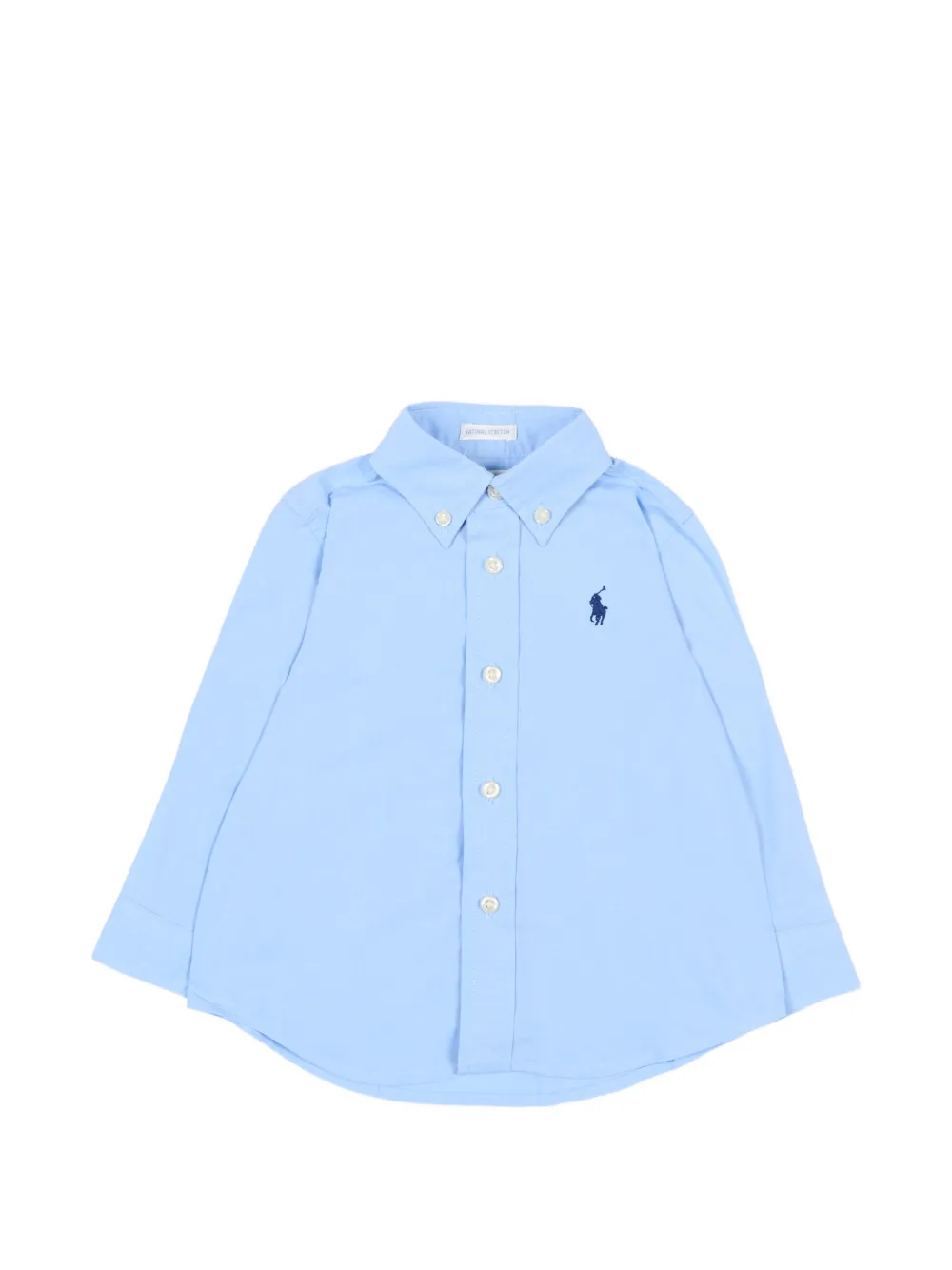 POLO RALPH LAUREN KIDS logo-embroidered button-down shirt - Blau