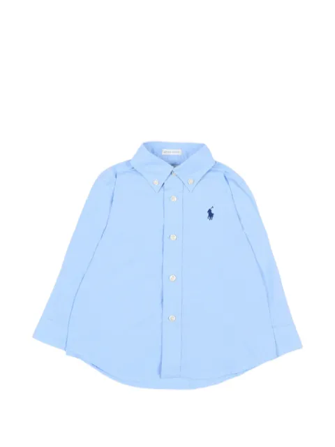POLO RALPH LAUREN KIDS chemise boutonnée à logo brodé