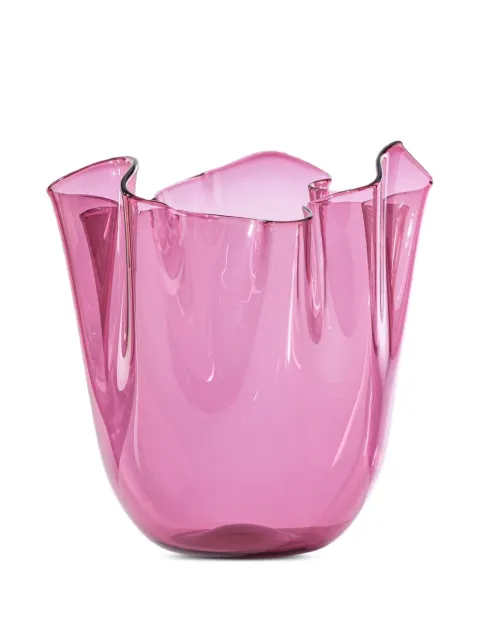 Venini Fazzoletto ruffled glass vase