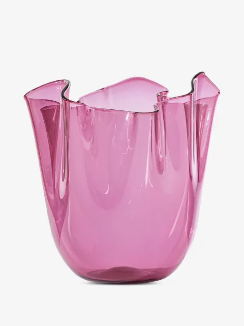 Venini Fazzoletto ruffled glass vase