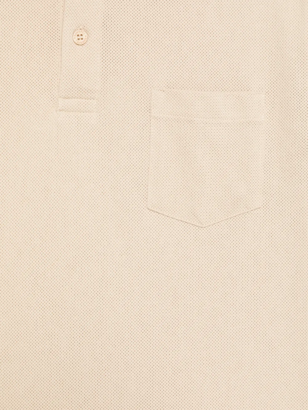 Sunspel Poloshirt met opgestikte zak Beige