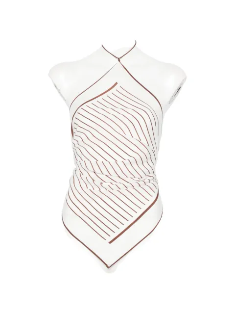 SIR. striped-pattern top