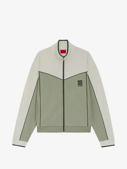 HUGO sudadera con diseño color block y cierre