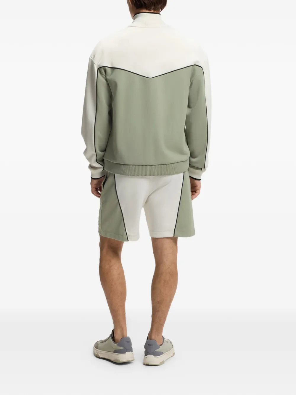 HUGO Sweater met colourblocking Groen