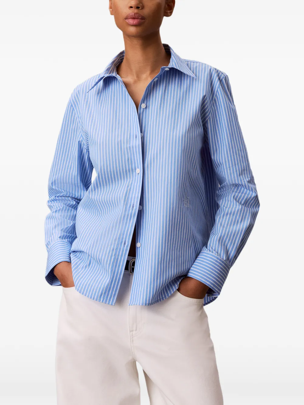  Calvin Klein Camicia A Righe - Blu 
