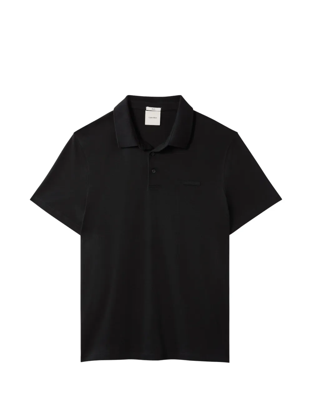 Calvin Klein logo-plaque polo shirt - Nero