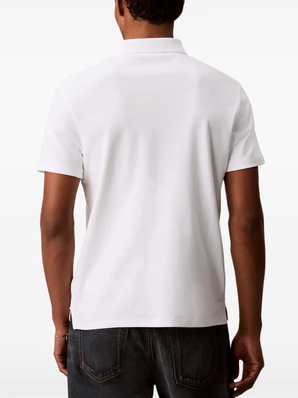 Calvin Klein Poloshirt met logopatch Wit