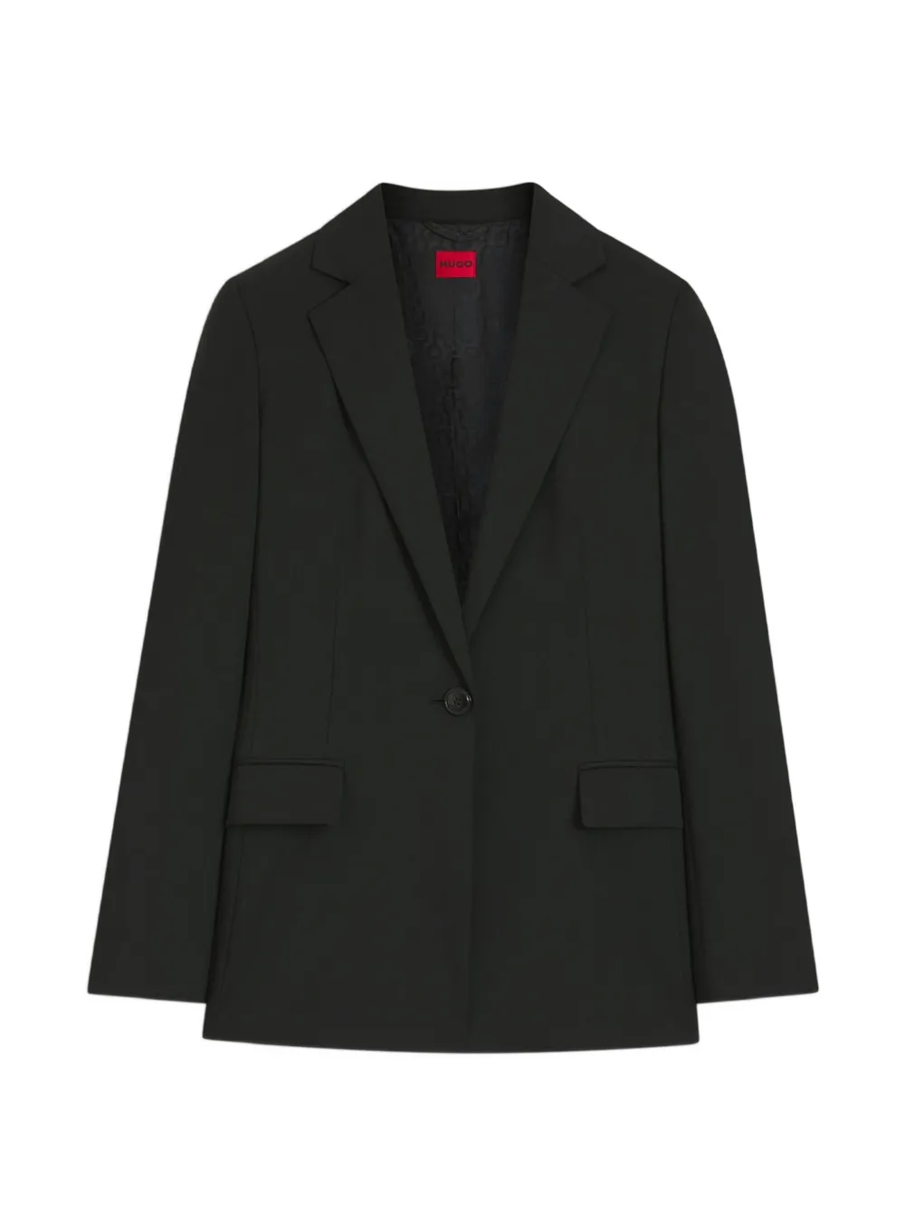 HUGO single-breasted notched-lapels blazer - Schwarz