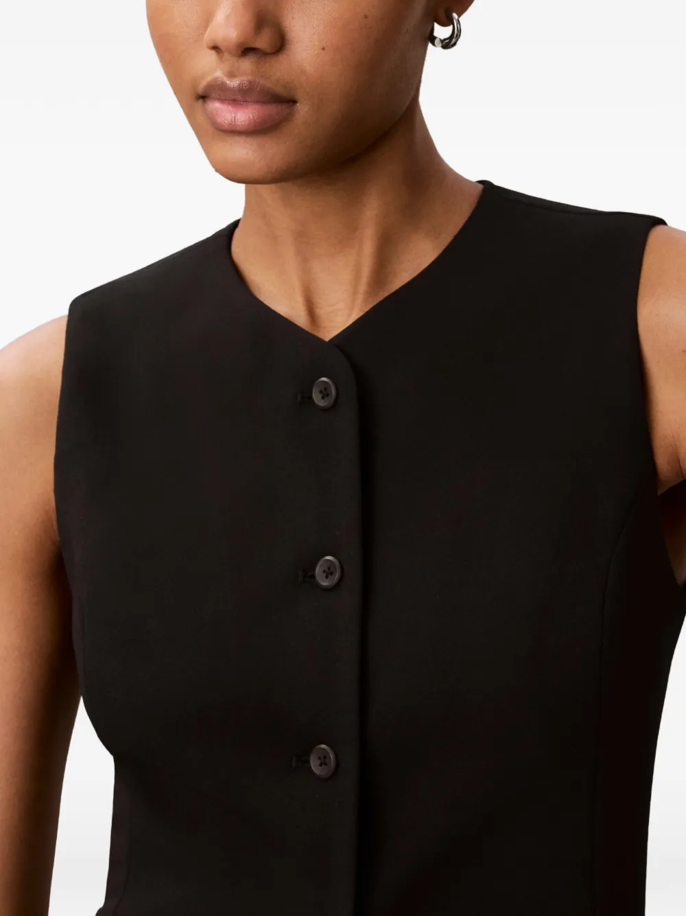 Calvin Klein Gilet met knopen Zwart