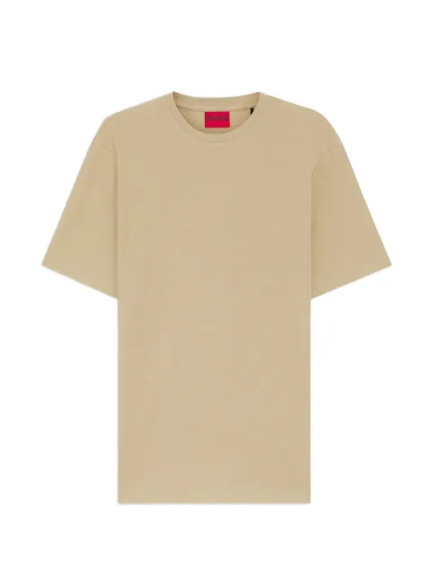 HUGO kortærmet T-shirt med slub-tekstur