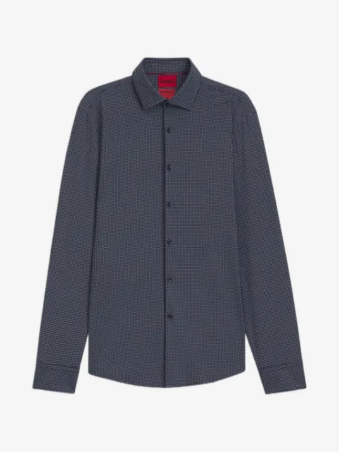HUGO Kenno geometric-print long-sleeve shirt