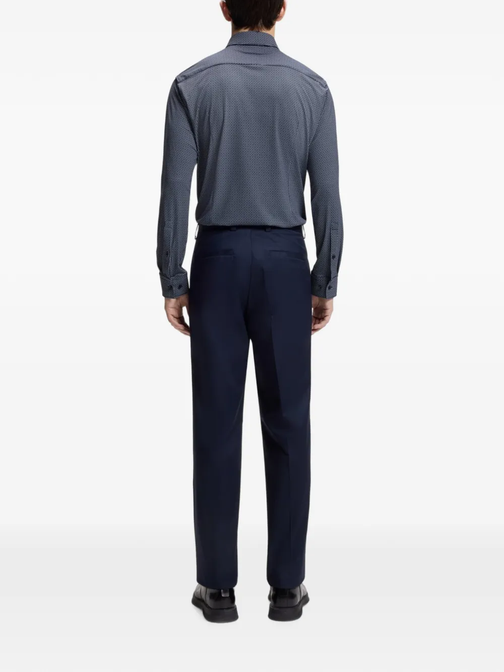 HUGO Kenno overhemd met geometrische print Blauw