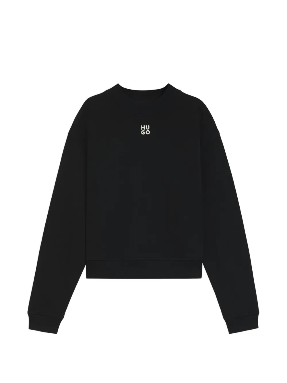 HUGO logo-embroidered sweatshirt - Schwarz