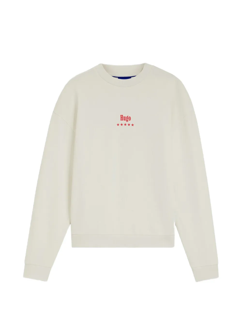 HUGO Happy Hugo-print drop-shoulder sweatshirt - Nude