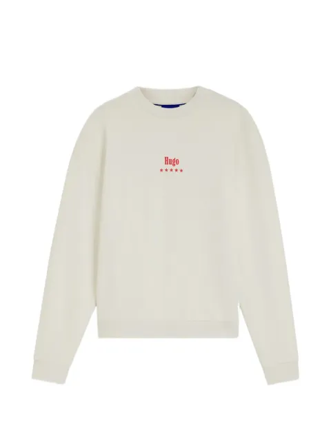 HUGO Happy Hugo-print drop-shoulder sweatshirt