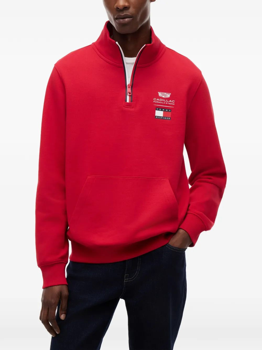 Tommy Hilfiger Tommy Hilfiger x Cadillac Formula 1 Team half-zip sweatshirt - Rot