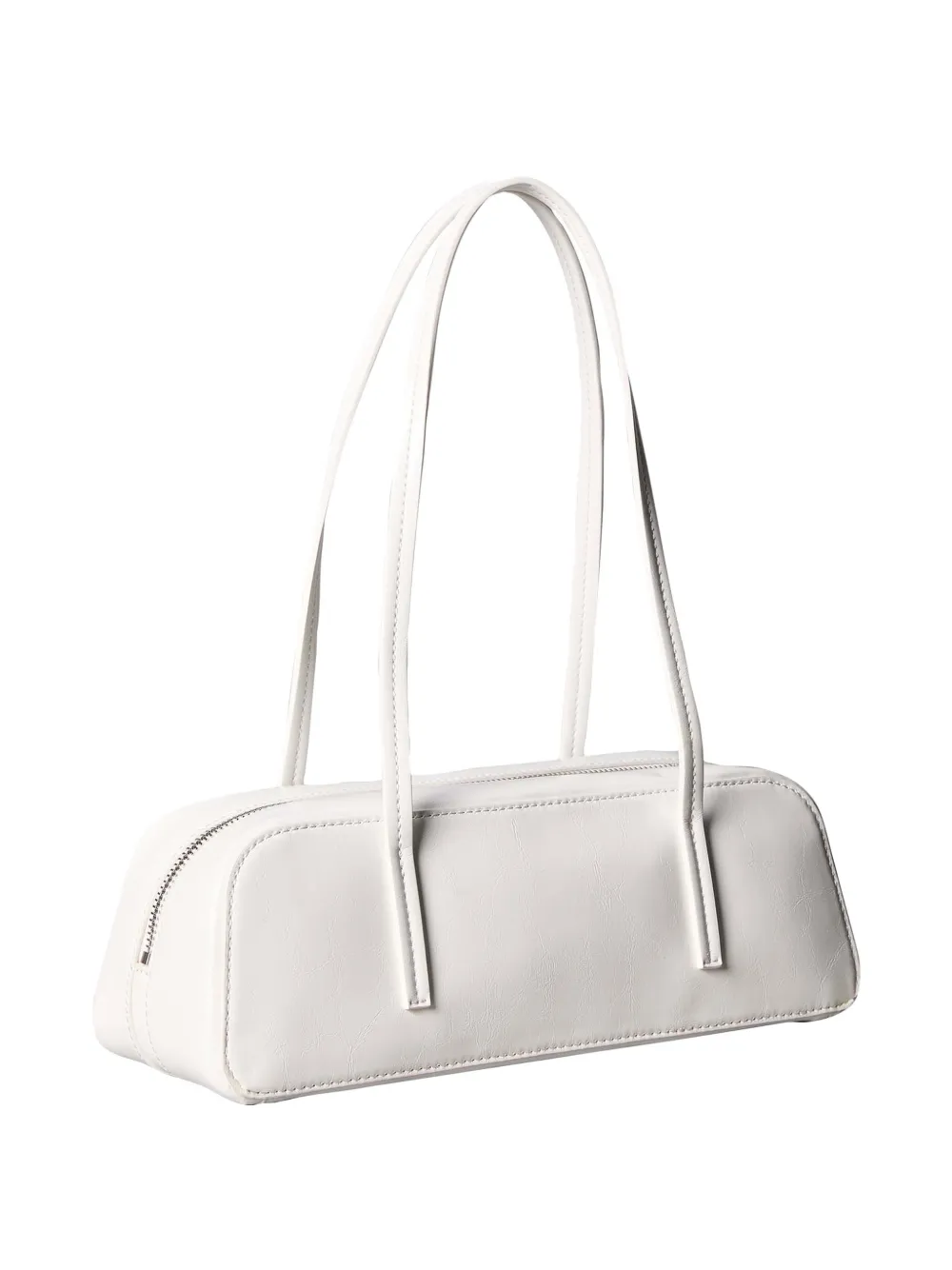 Calvin Klein logo-debossed zip-fastening shoulder bag - Bianco