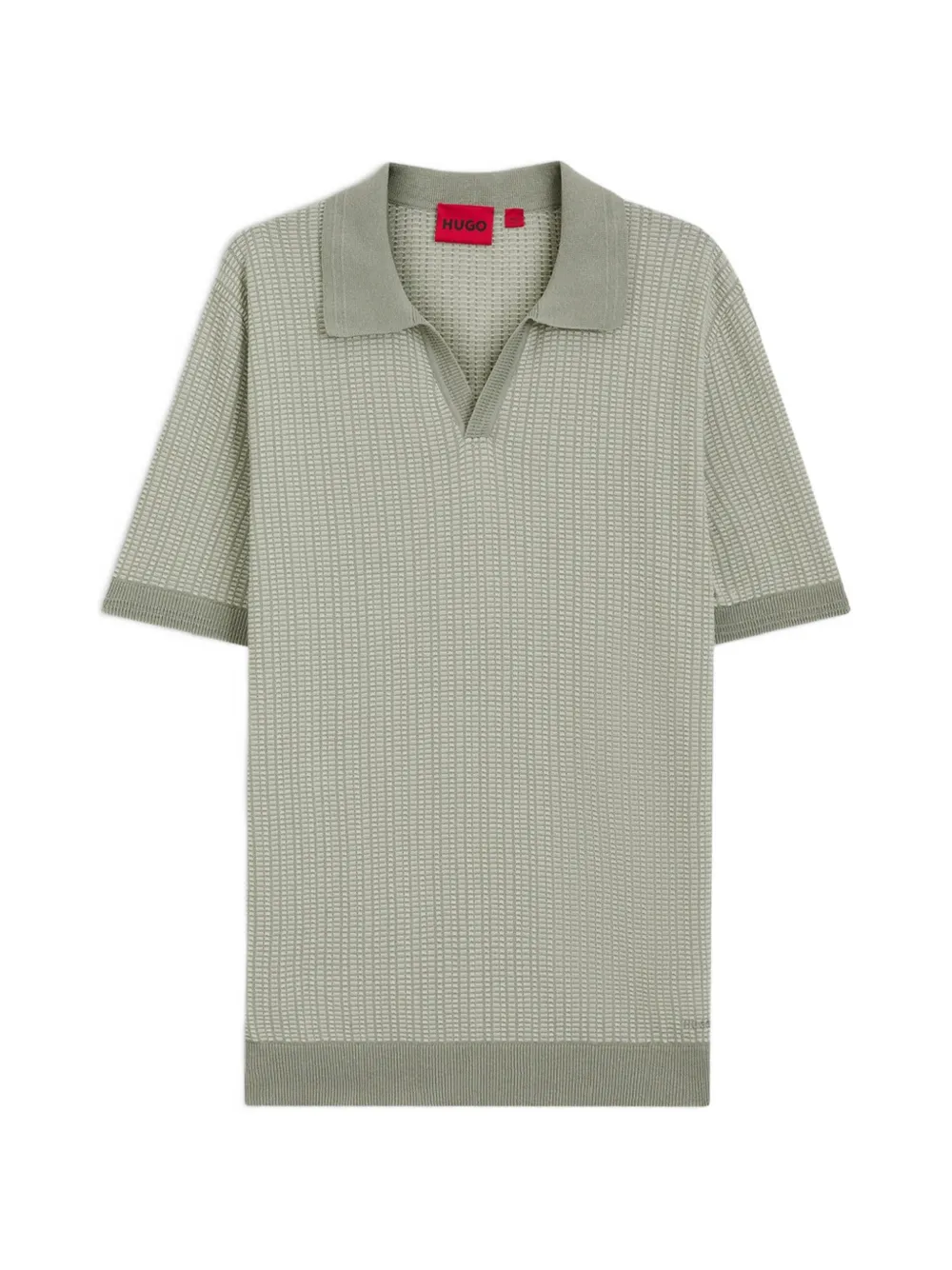 HUGO waffle-knit short-sleeve T-shirt - Grün