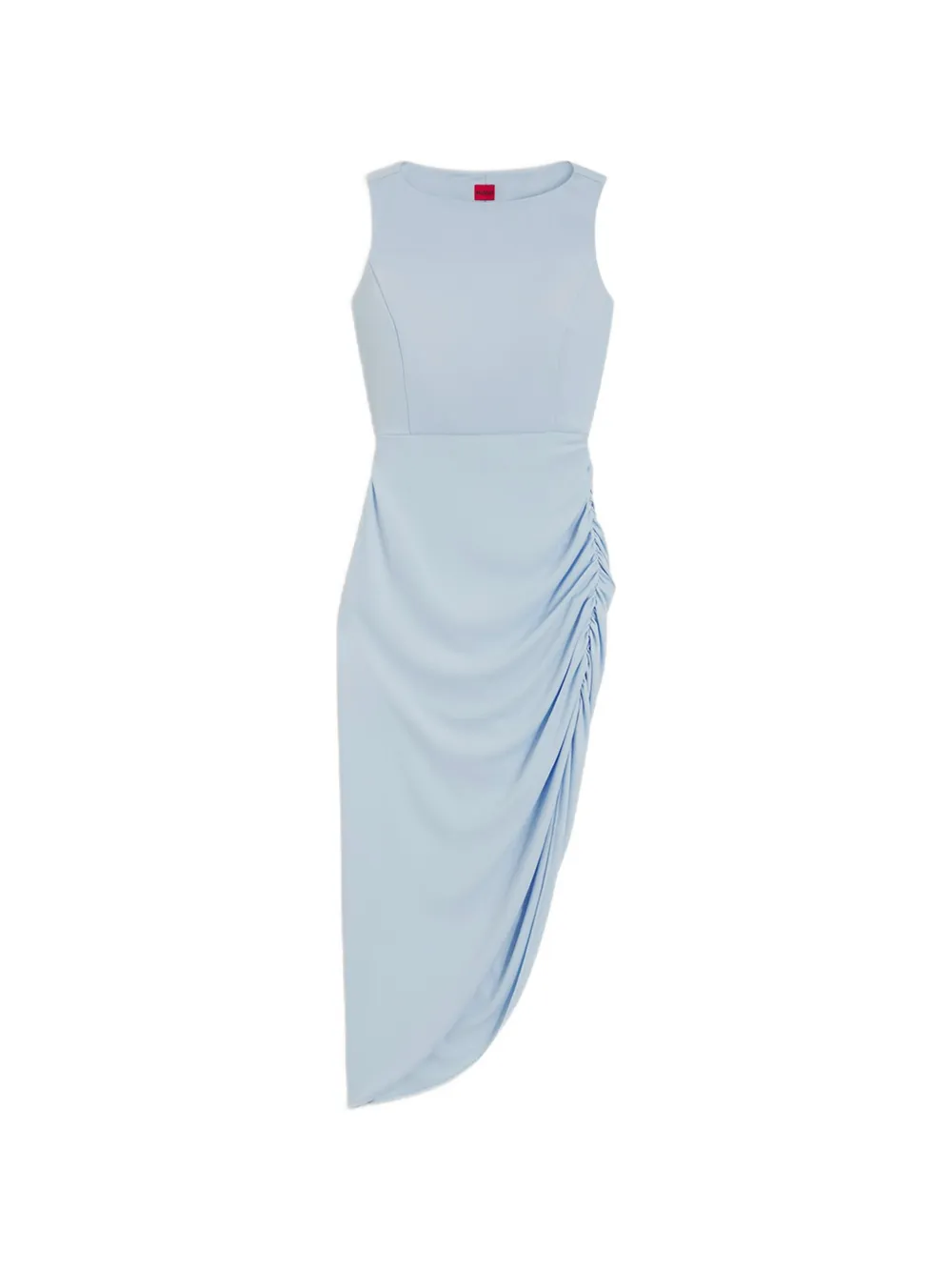 HUGO ruched asymmetric dress - Blu