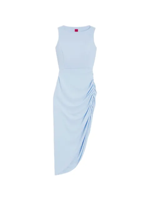 HUGO ruched asymmetric dress
