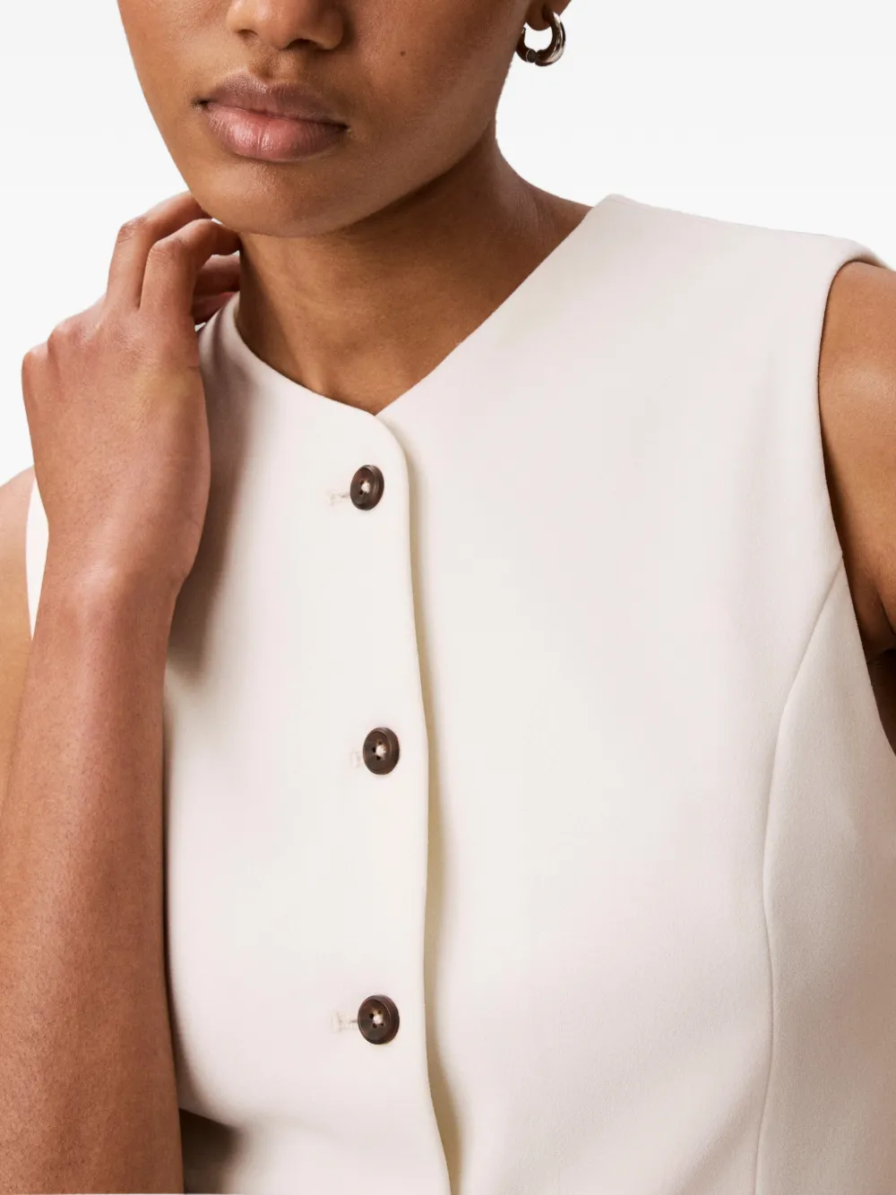 Calvin Klein Gilet met knopen Wit