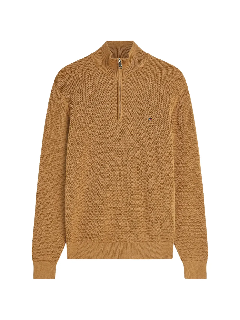 Tommy Hilfiger textured quarter-zip sweater - Braun