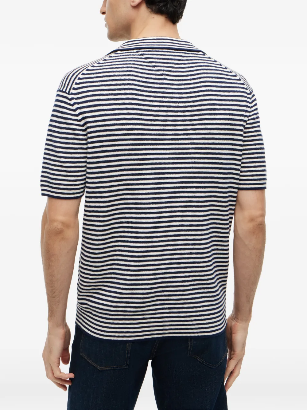 Tommy Hilfiger T-shirt met horizontale streep en logodetail Blauw
