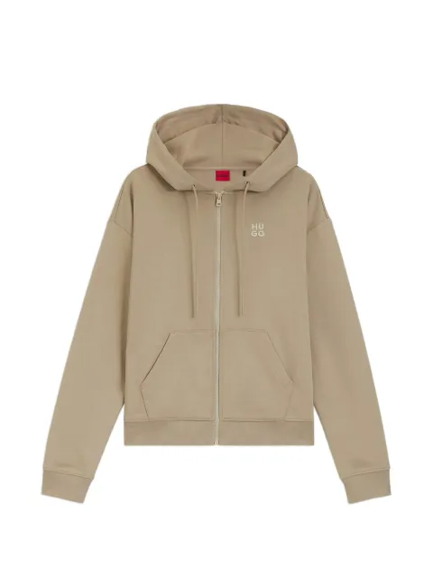 HUGO zip-up drawstring hoodie
