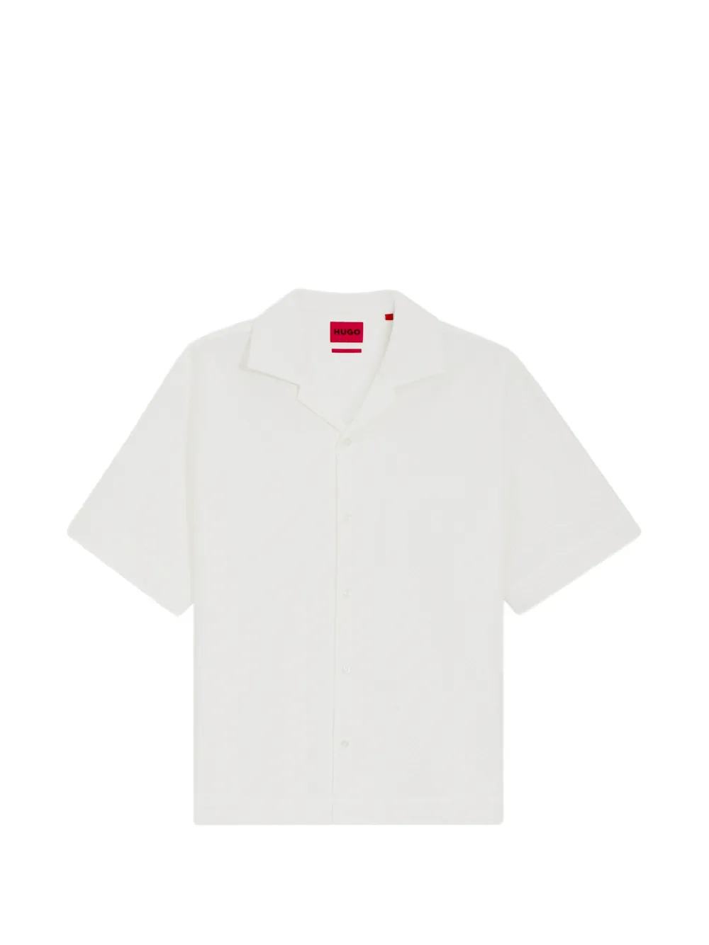 HUGO seersucker short-sleeved shirt - Bianco