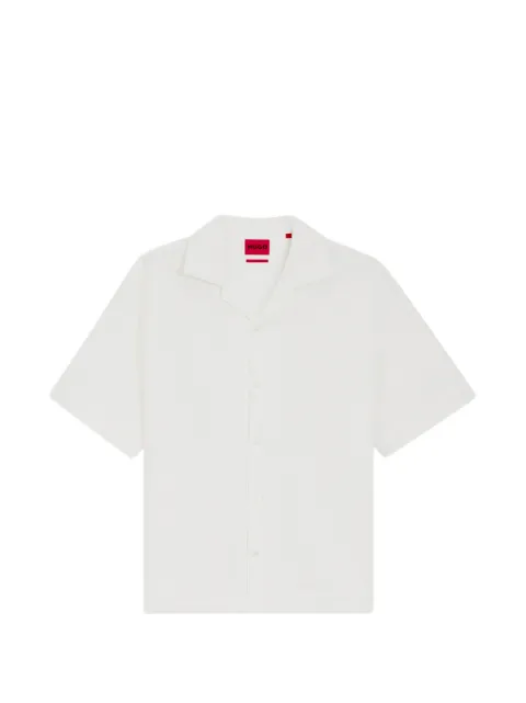 HUGO seersucker short-sleeved shirt
