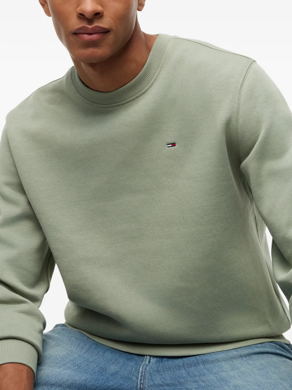 Tommy Hilfiger Sweater met logopatch Groen
