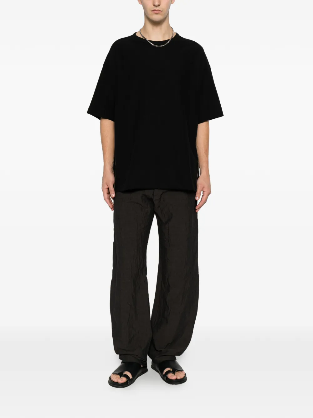 Ziggy Chen T-shirt met ronde hals Zwart