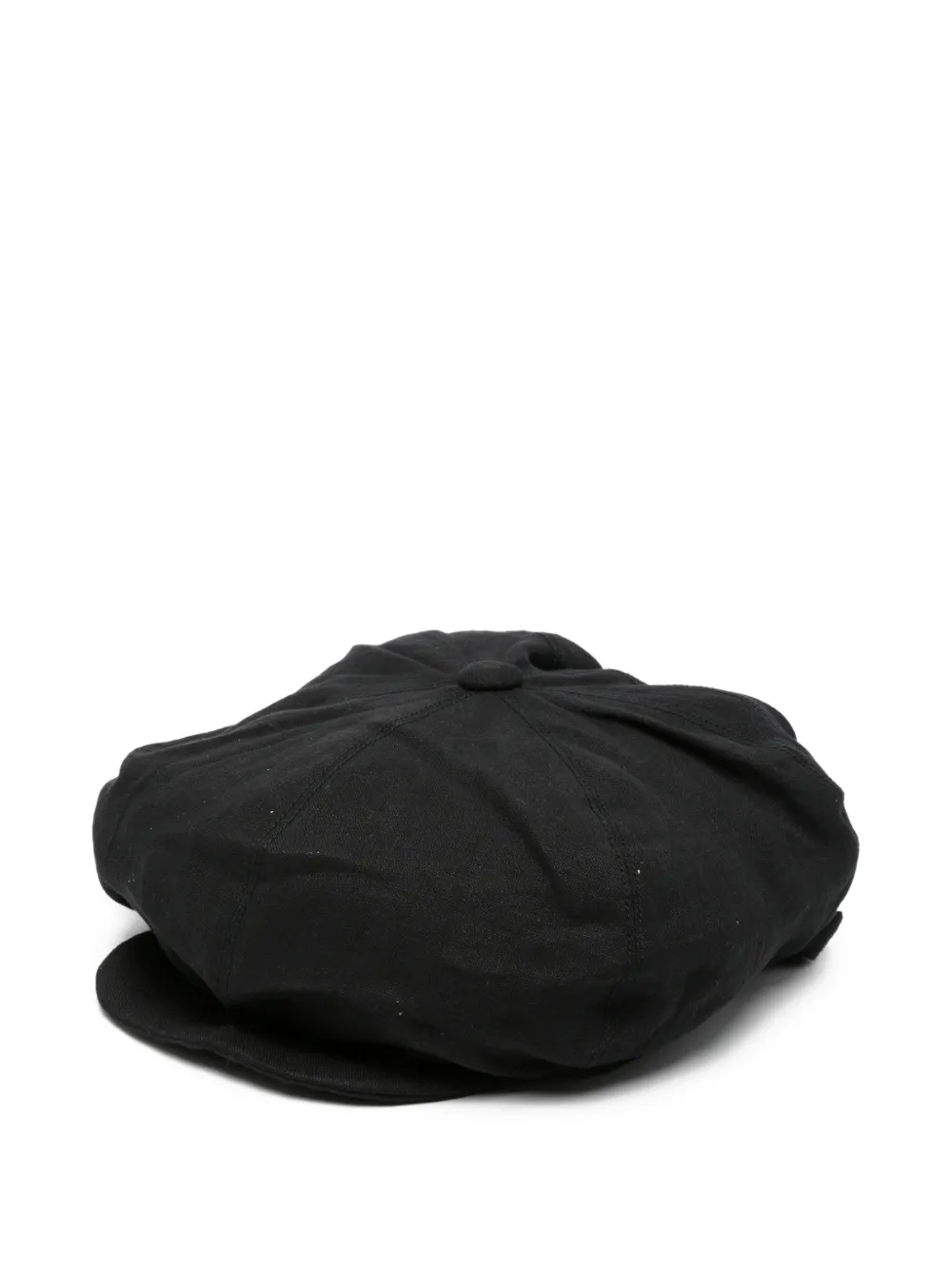 Ziggy Chen panelled newsboy hat - Schwarz