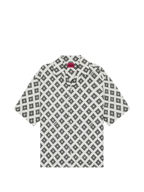 HUGO geometric-print short-sleeve shirt